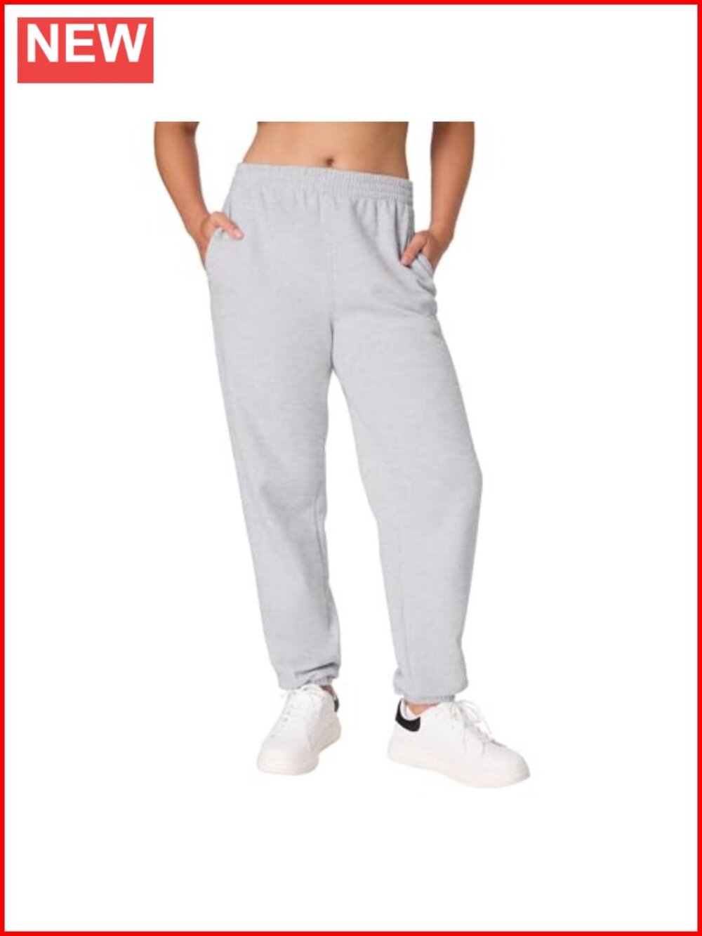 Midweight Fleece Joggers Sweatpants with Pockets Tapered Leg 30 Inseam